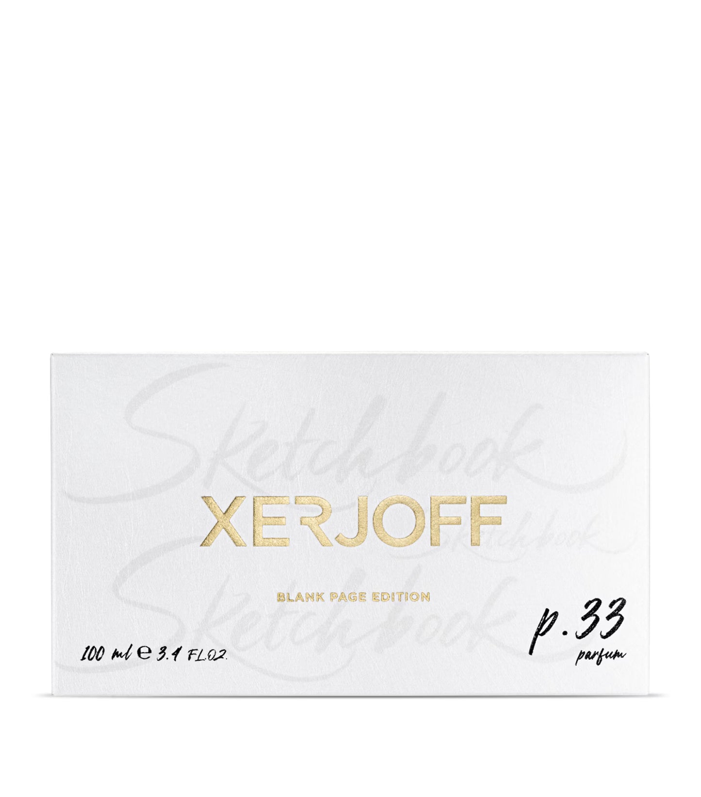 XERJOFF SKETCHBOOK P.33 BLANK PAGE EDITION PARFUM 3.4oz