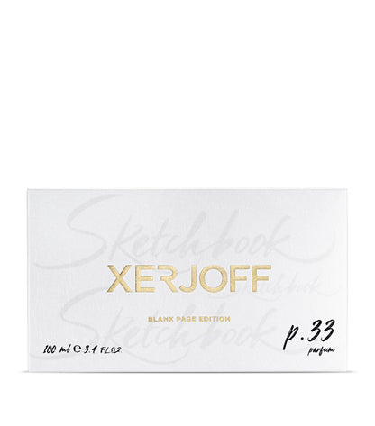XERJOFF SKETCHBOOK P.33 BLANK PAGE EDITION PARFUM 3.4oz